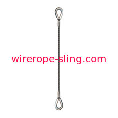 1/4" x estilingue da corda de fio do olho de Thimbled do pé de 5 ft único - 1300 libras VÃO FAZ4E-LO