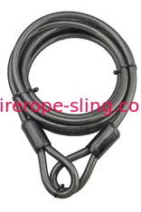 o vinil do estilingue da corda de fio de 12mm revestiu aço trançado com as extremidades dadas laços seladas