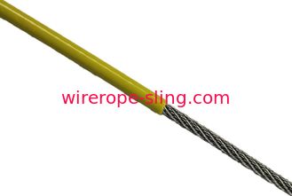 Corda de fio decorativa amarela, cabo de aço inoxidável revestido resistente à corrosão