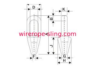 Lingas fechados do freio da corda de fio do soquete do Spelter, estilingues de levantamento do fio de 6mm - de 100mm