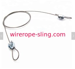 Diâmetro de aço 1.5mm do estilingue da corda de fio da iluminação com construção da braçadeira 7 x 7 do parafuso