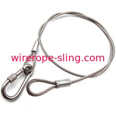 O cabo da corda de fio de Galvanzied lança 9.5mm com a luva/olho carimbados dobro do dedal