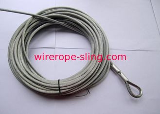 Segurança alta material do estilingue 5.0mm da corda de fio do aço carbono com único laço da extremidade