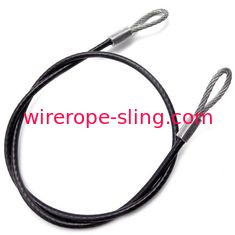 Estilingues pretos do freio da corda de fio do Pvc, estilingue do cabo do comprimento de 3000mm com laços