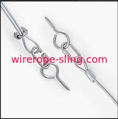 Os ganchos galvanizados do parafuso do friso do fio dos tensores dos laços do fecho de correr dos conjuntos da corda de fio incluem