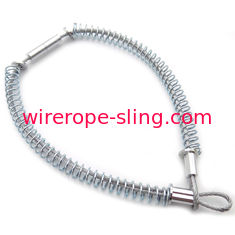 mola de 10mm através do cabo da segurança da verificação dos chicotes do estilingue da corda de fio inoxidável