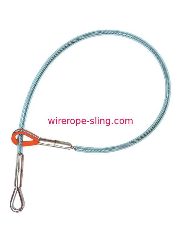 gargantilha do estilingue da corda de fio 5K corda de fio revestida do PVC de 6 Ft com olhos do dedal