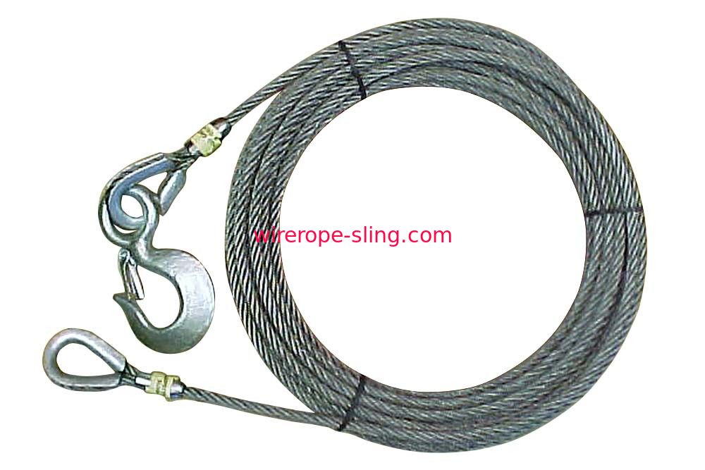 Tudo - extensão IWRC da corda de fio do aperto para a linha olho do guincho de Thimbled em uma extremidade
