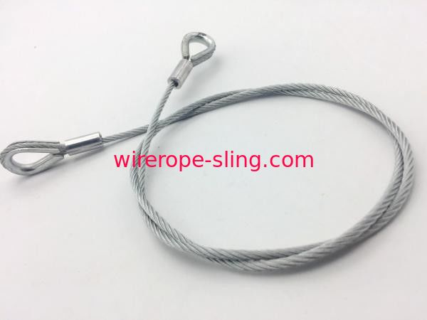 Cancele o material de aço galvanizado 2.0mm do estilingue da corda de fio com o dedal do laço/olho