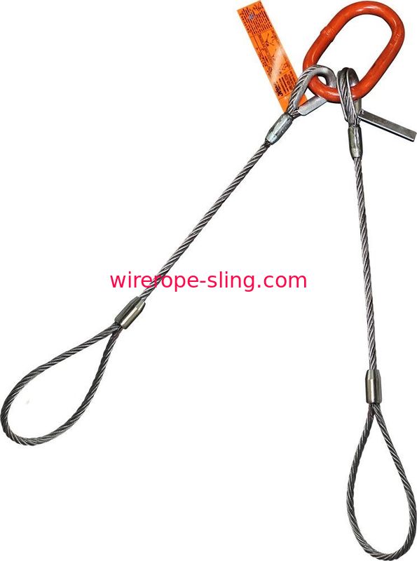 O laço flamengo do estilingue da corda de fio de 2 pés termina o elo principal oblongo dos dedais superiores resistentes