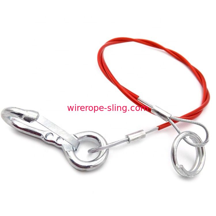 PVC que reveste o gancho e o anel de aço de levantamento de Assemblied do estilingue do cabo do fio inoxidável