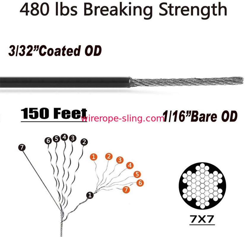 Corda de fio resistente de suspensão clara do FT 10mm do jogo 150 da corda