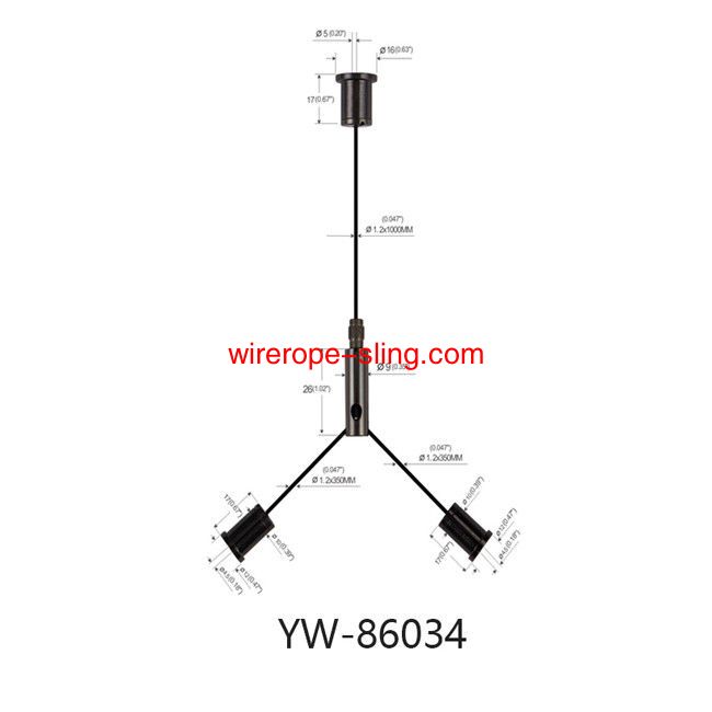 Material de Cobre Ajustes Y do painel LED Comprimidos Comprimidos Cable Pendurados Kits YW86032