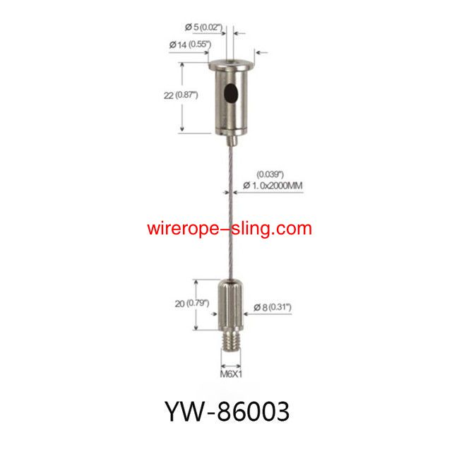 Sistemas flexíveis de suspensão Da corda de tamanho flexível para a iluminação YW86002