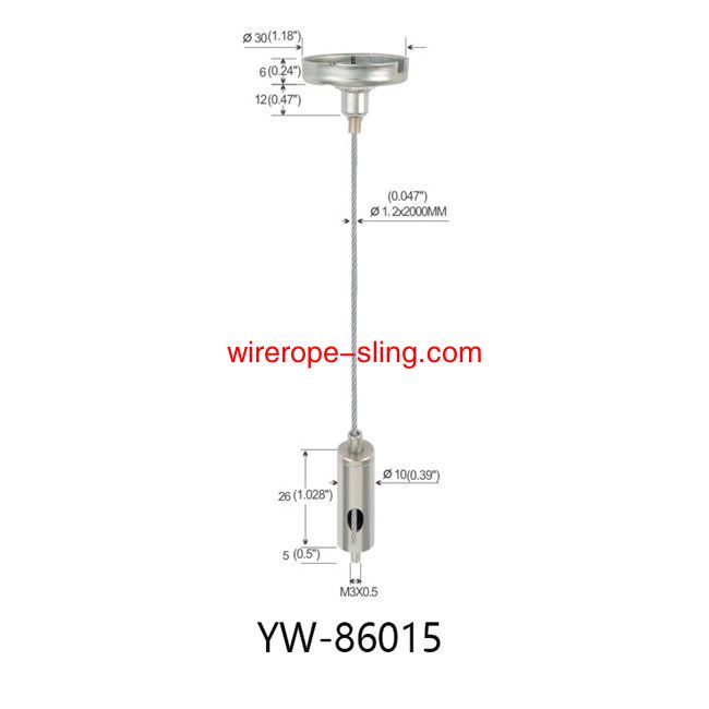 Hardware Fittings Cable Hanging System With M4 Female Thread Customized YW86014