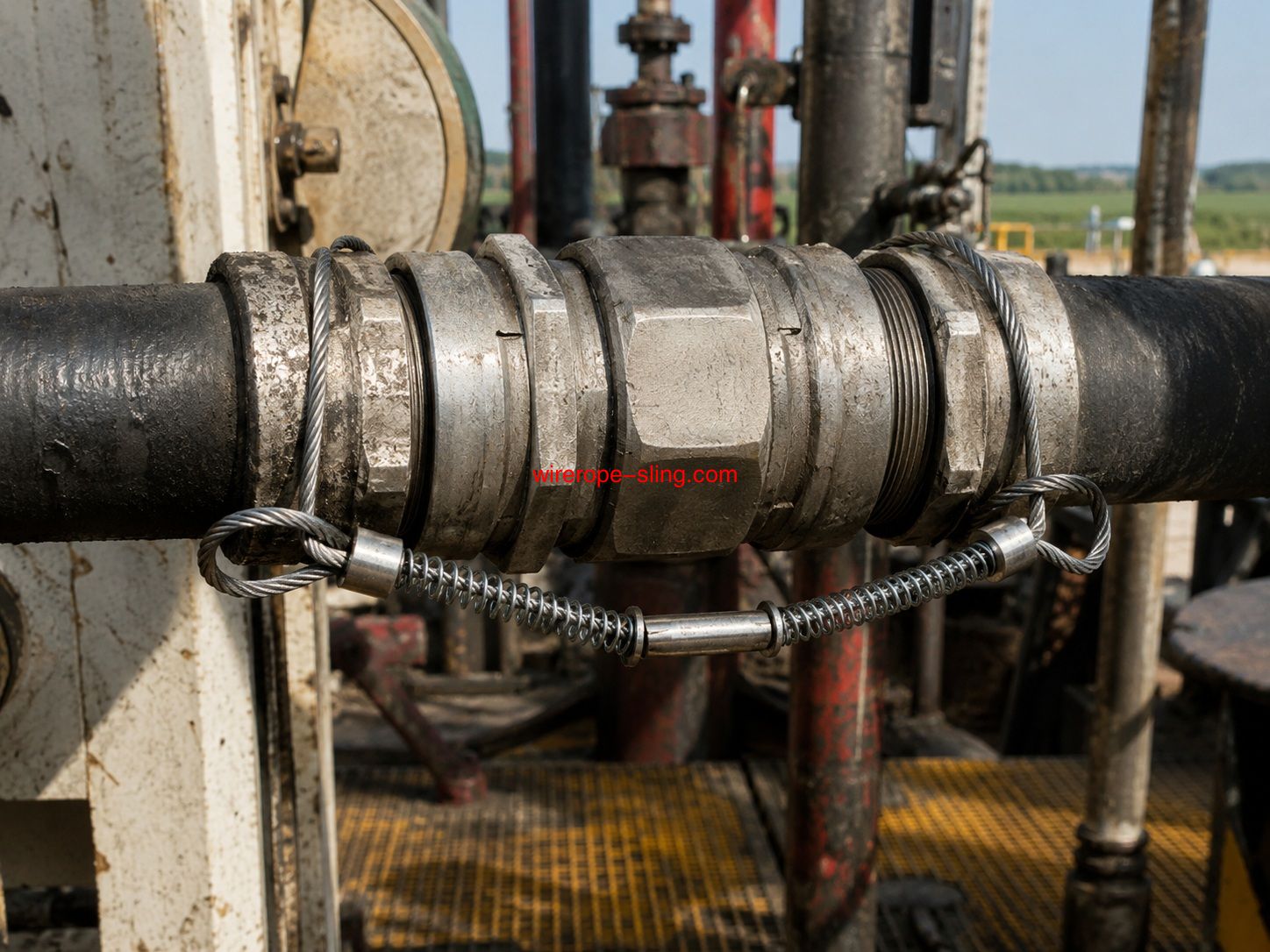 Cabo de segurança da mangueira do campo petrolífero personalizado para retenção da mangueira de alta pressão e proteção do chicote da mangueira